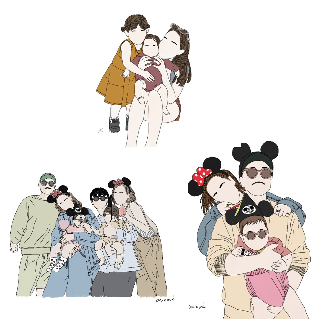 シンプルに大切な人とのおしゃれなイラストを描きます 大切な人のプレゼントにも喜んでもらえるようなイラストです イメージ4