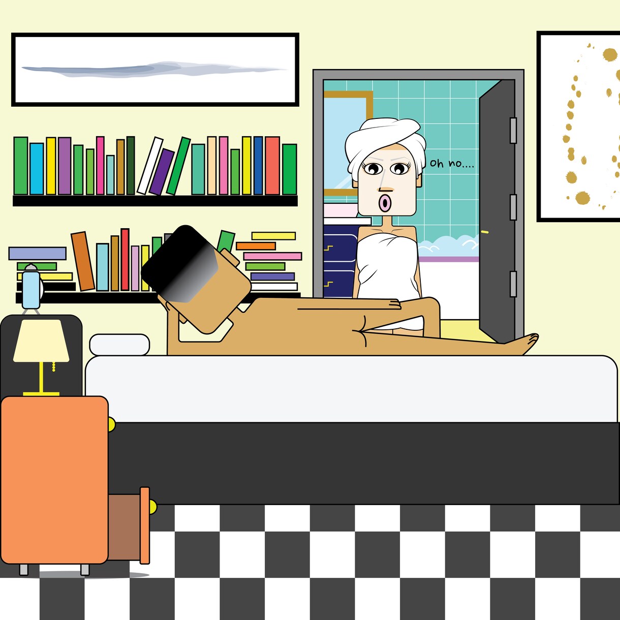カートゥーンチックなイラストを作成します 日常的、非日常的な場面をおもしろ可愛くイラストに！ イメージ3