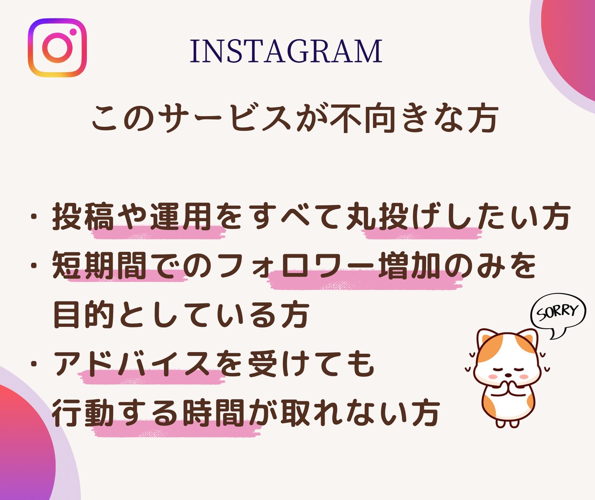 Instagram立ち上げ・方向性サポートします スタートでつまずかないInstagram設計14日間 イメージ7