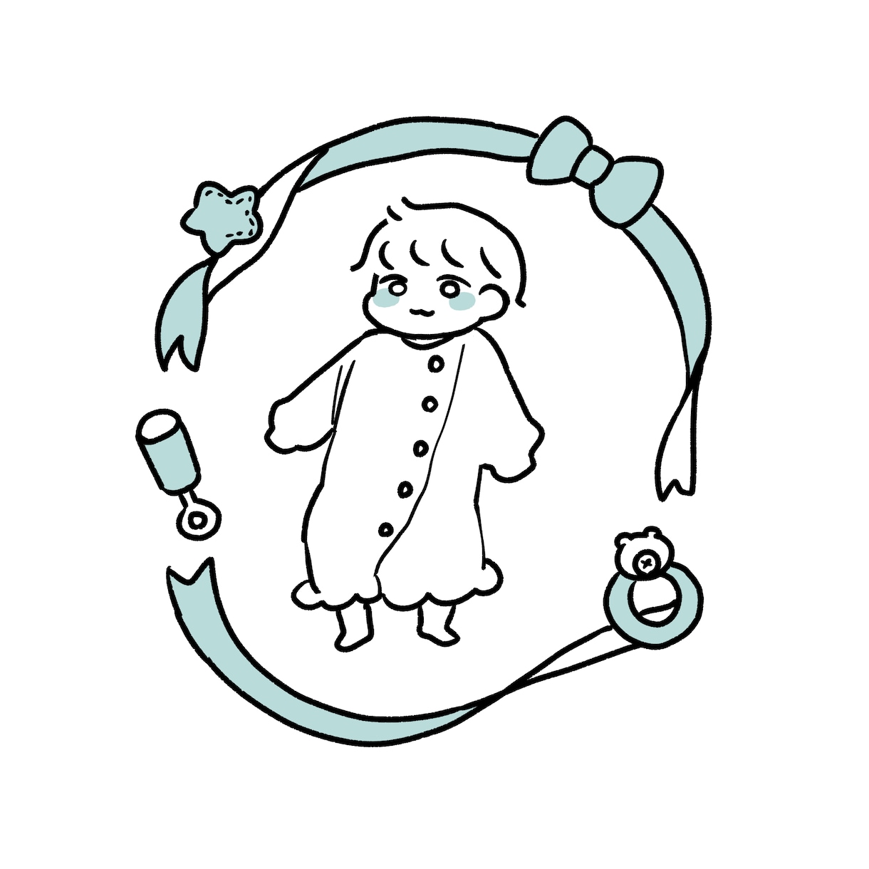 シンプルでかわいいイラストを描きます シンプルでかわいいイラストで挿絵やプレゼントなどに最適です。 イメージ1