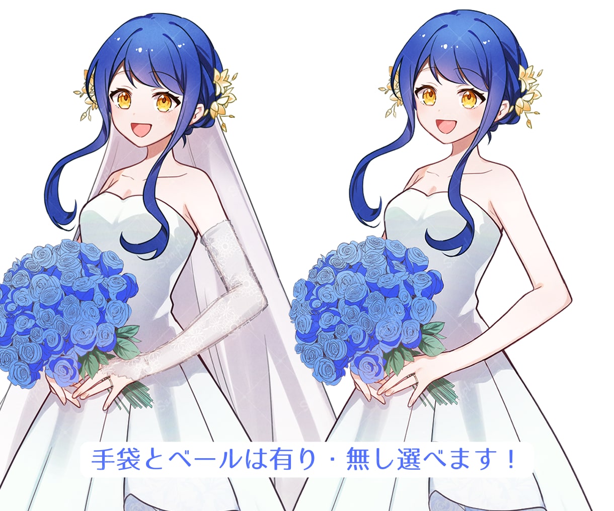 早期納品◎ウエディングドレスのイラスト描きます IRIAMでも使えます！お手頃価格で新衣装をお求めの方へ イメージ3