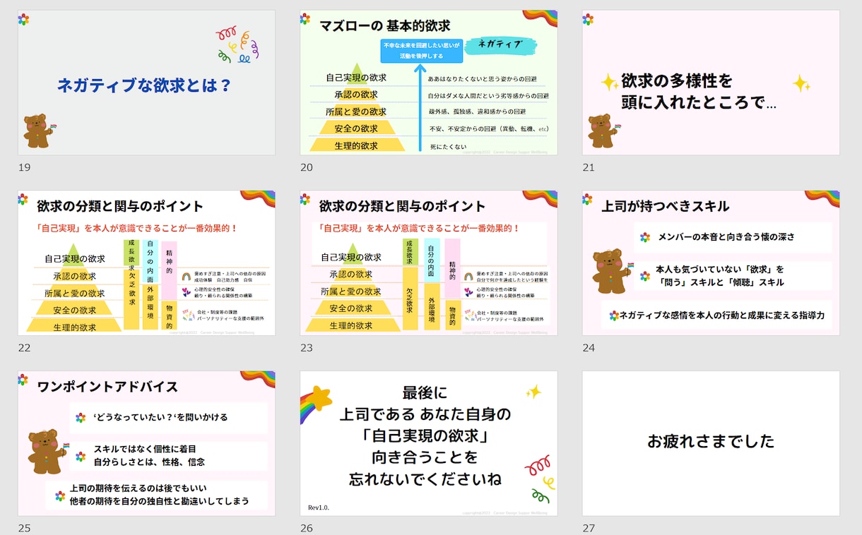 管理者研修プレゼン資料提供します マズローの基本的欲求から管理職の関わり方を考える イメージ4