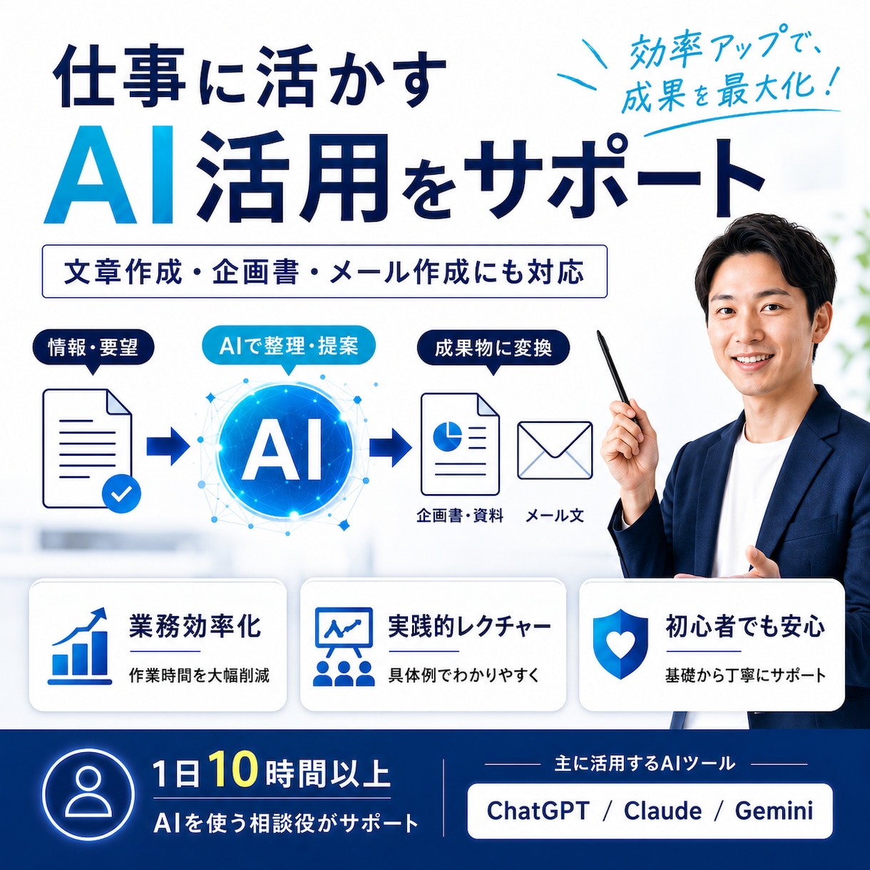 AI活用 なんでも相談にのります 漠然とした相談大歓迎！AIの使い方なんでも相談ください イメージ1