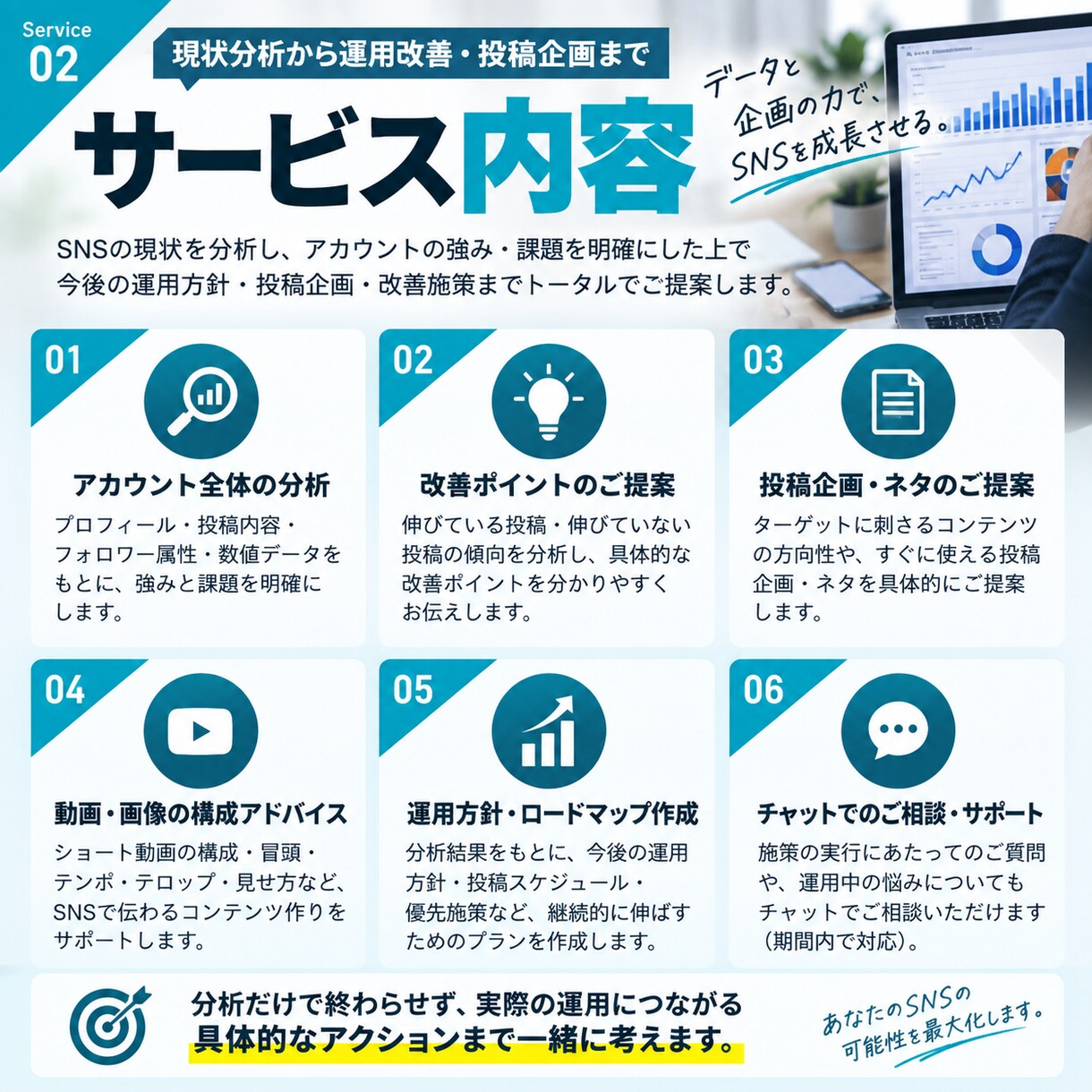 あなたのSNS運用サポートいたします 元テレビD・SNSコンサルが運用改善を伴走 イメージ3