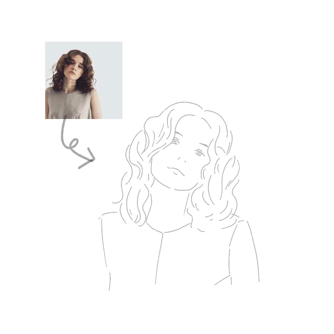 写真からゆるーい似顔絵をかきます あなたのお顔をアイコンに。恥ずかしくない薄さで。 イメージ3