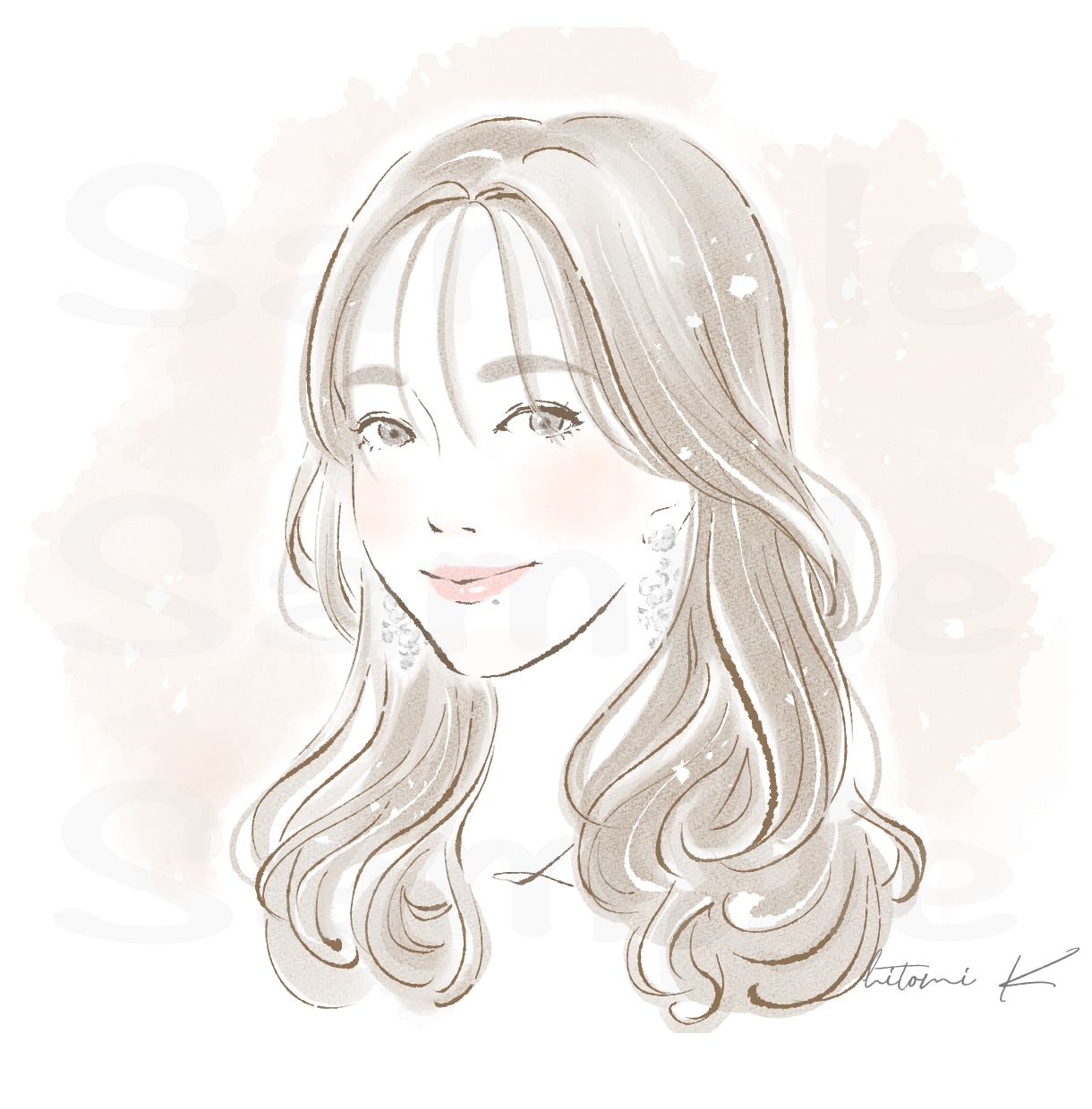 おしゃれな大人女子アイコンお描きします 商用◯綺麗さ、可愛さを表現します✳︎ イメージ2