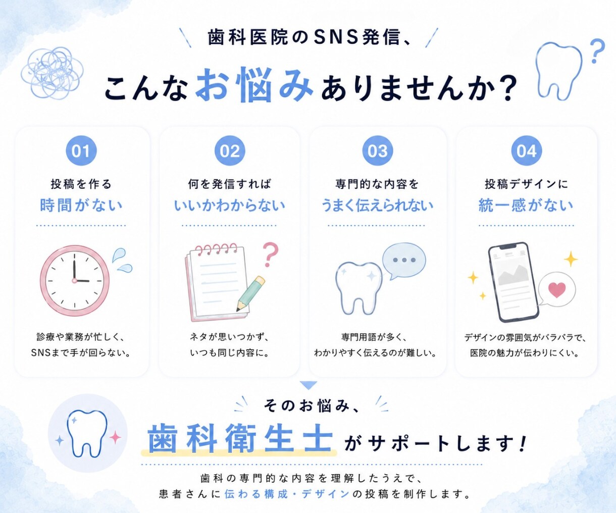 歯科医院専門｜Instagram投稿を制作します 1投稿からOK｜歯科衛生士が伝わるデザインを制作 イメージ2