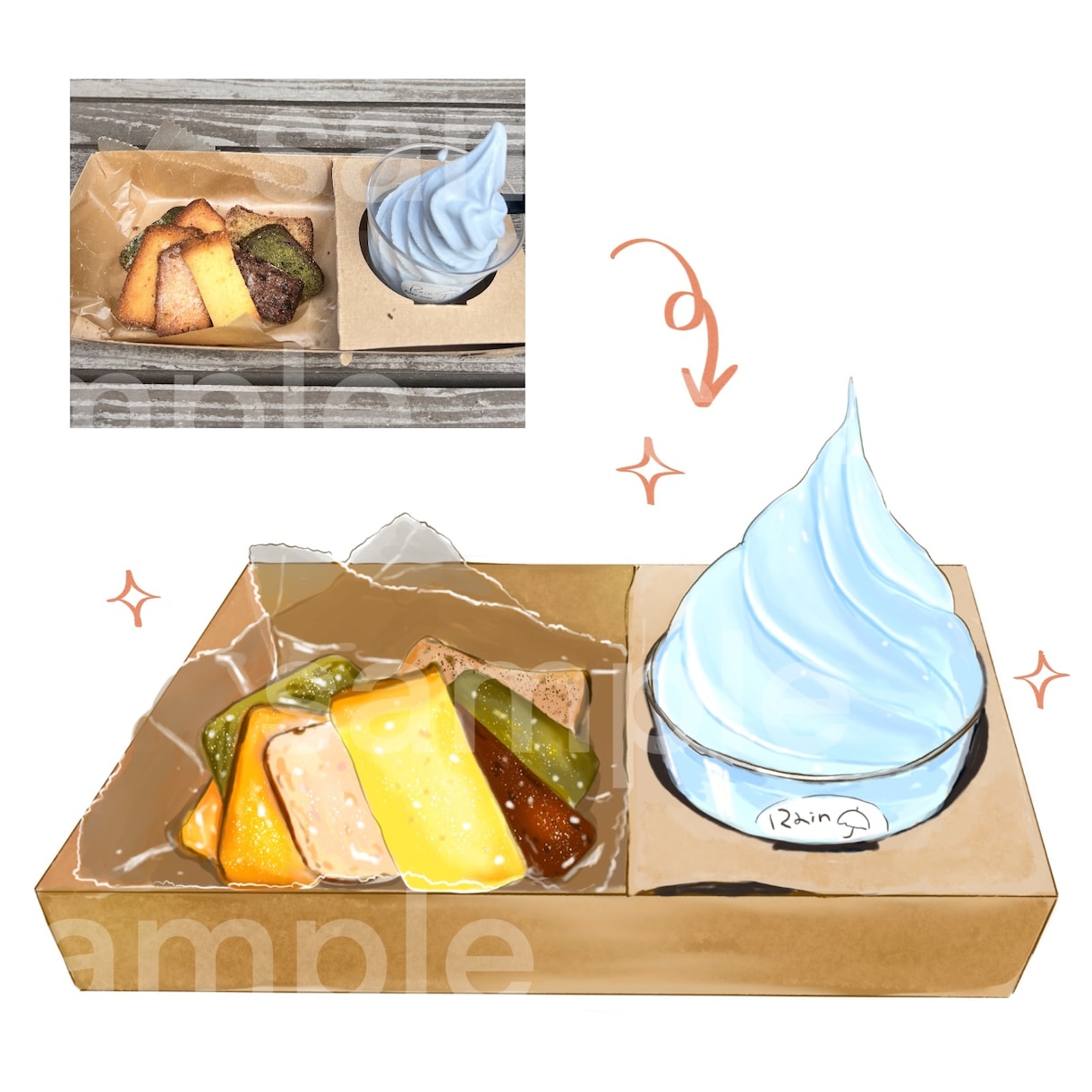 商用可！美味しそうな食べ物イラスト描きます リアルタッチで実際より美味しく見える食べ物イラスト描きます♪ イメージ5