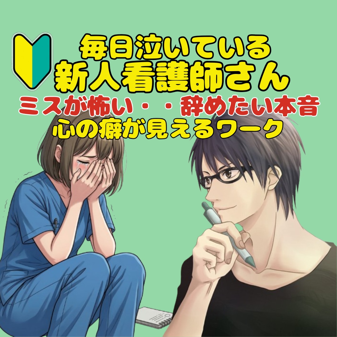 新人看護師限定！ミスが怖い！心の癖見える化できます 限界のあなたは何も悪くない！悩みの根本原因が見つかるワーク イメージ1