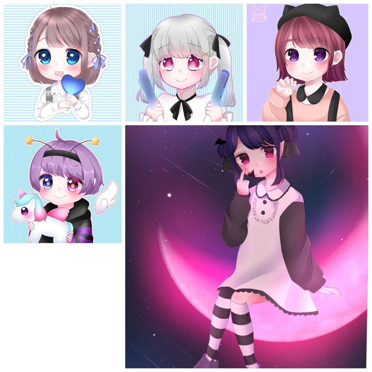 かわいいイラスト描きます SNS用のアイコン、ヘッダーなどが欲しい方 イメージ1
