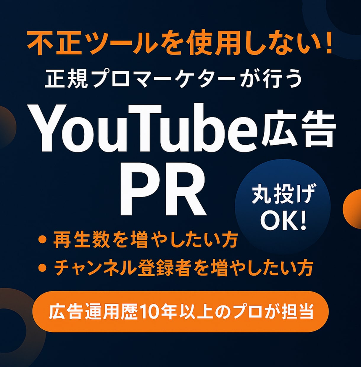 YouTube広告で動画再生数と登録者を獲得します 上級ウェブ解析士資格も所持する広告運用のプロが担当いたします イメージ1