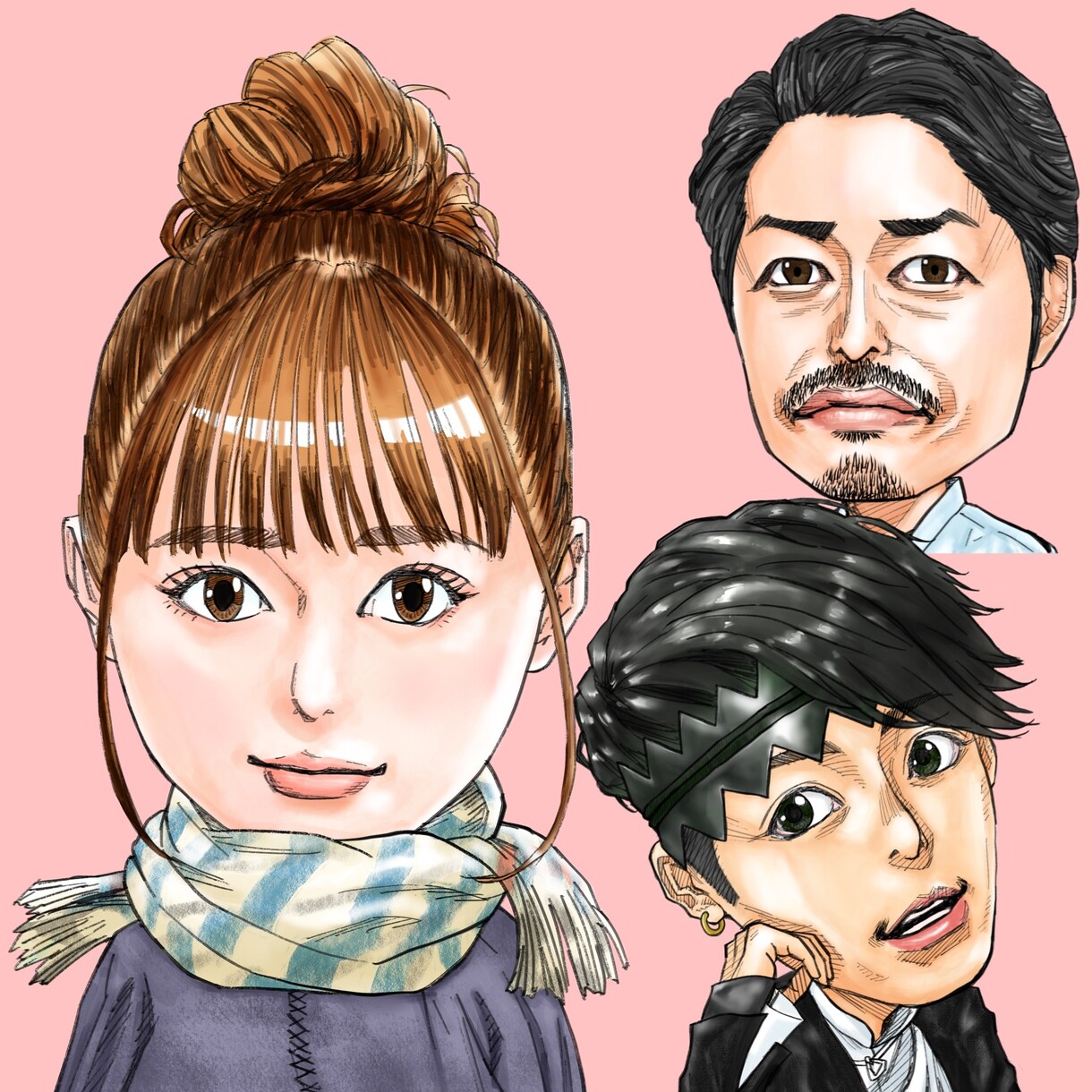 写真を元に漫画タッチの似顔絵を作成します 適度にリアル寄りな漫画タッチで個性を出せます！ イメージ8