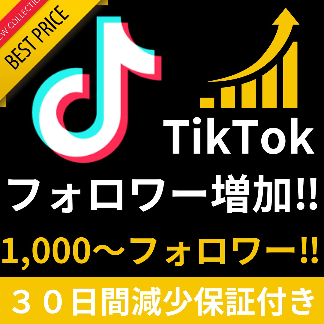 TikTokフォロワー増加します コスパ◎！安く高品質なフォロワーをご提供します イメージ1