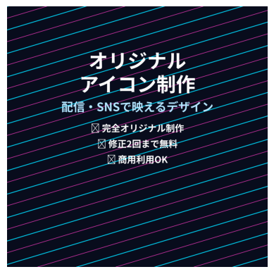 オリジナルデフォルメアイコン制作します 強く、映える、印象に残るデフォルメデザイン✨ イメージ1
