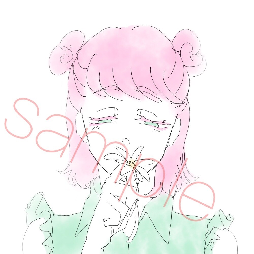 商用OKシンプルで儚げなイラスト、アイコン描きます あなたのキャラクターに優しさと儚げさを持たせます！ イメージ1