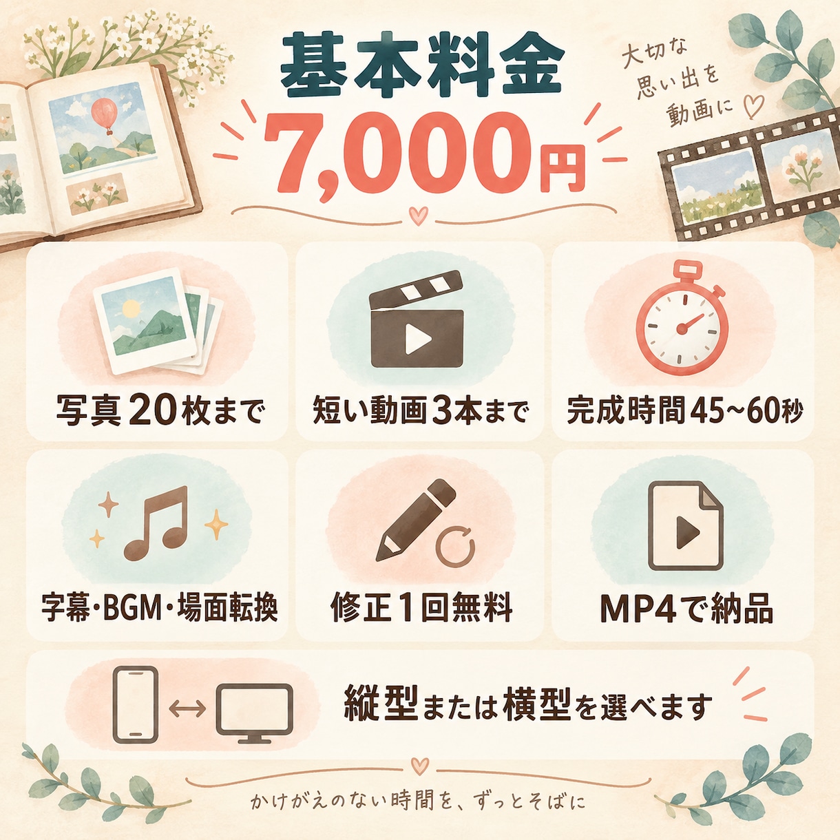 写真と短い動画を感動ストーリーに仕上げます 先着3名様限定｜出品記念価格3,000円・修正2回無料 イメージ2