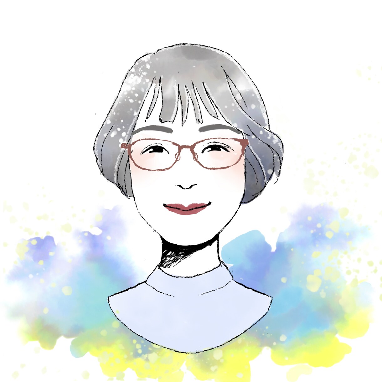 水彩風のふんわりおしゃれな似顔絵を描きます ★柔らかい雰囲気だけどSNS上で印象に残る似顔絵アイコン★ イメージ7