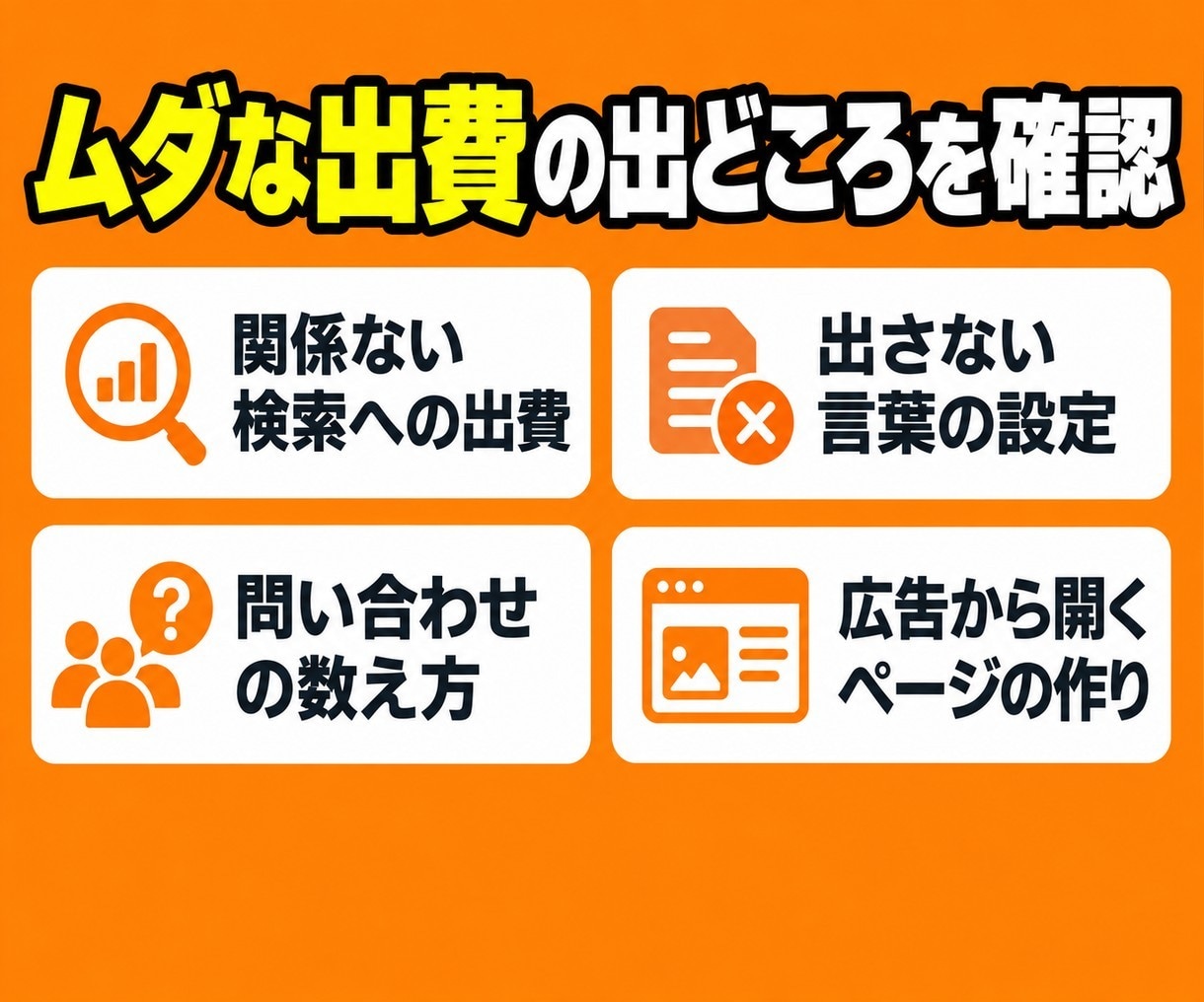 代理店運用の広告をセカンドオピニオンで診断します Google・Meta広告の「お金の漏れ」を書面で指摘します イメージ5