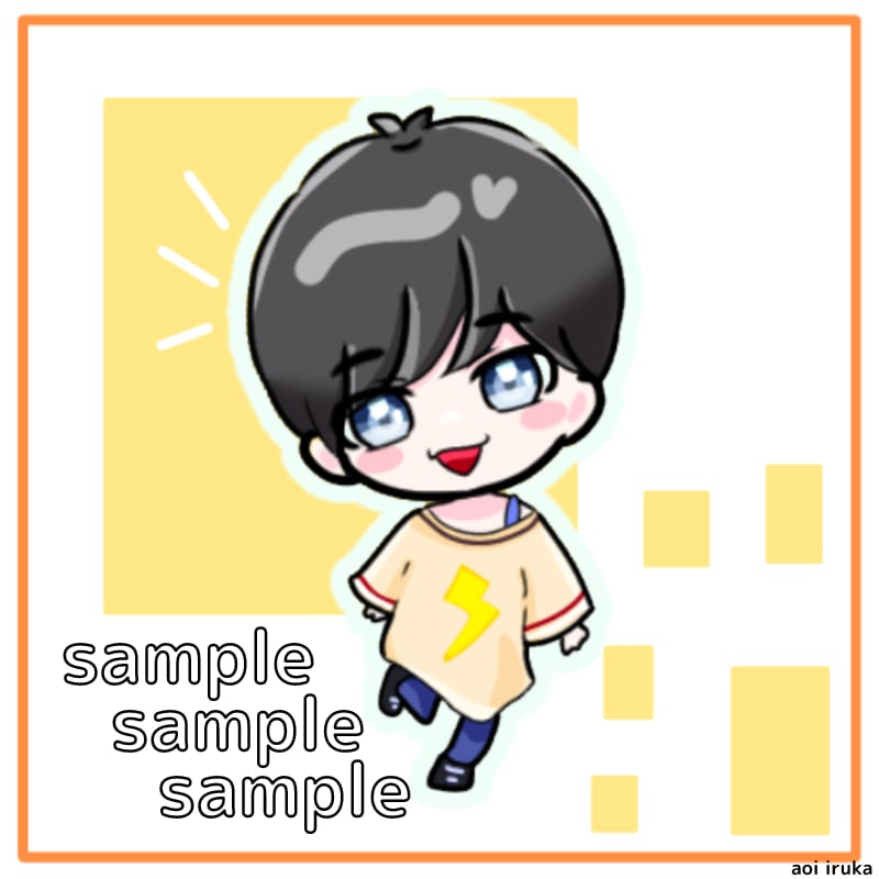 あなただけのミニキャライラスト作成します 可愛くてまるっこいポップな絵柄が得意です♪ イメージ7