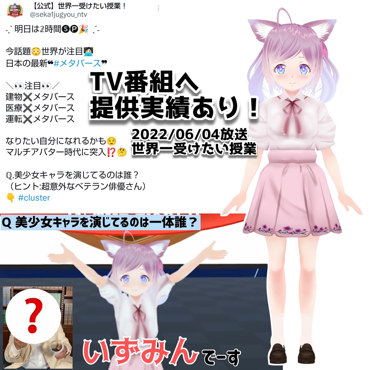 VRoidであなただけの3Dモデルを作ります テレビ番組に3Dモデル提供経験あり！VRoidで手軽に実現！ イメージ4