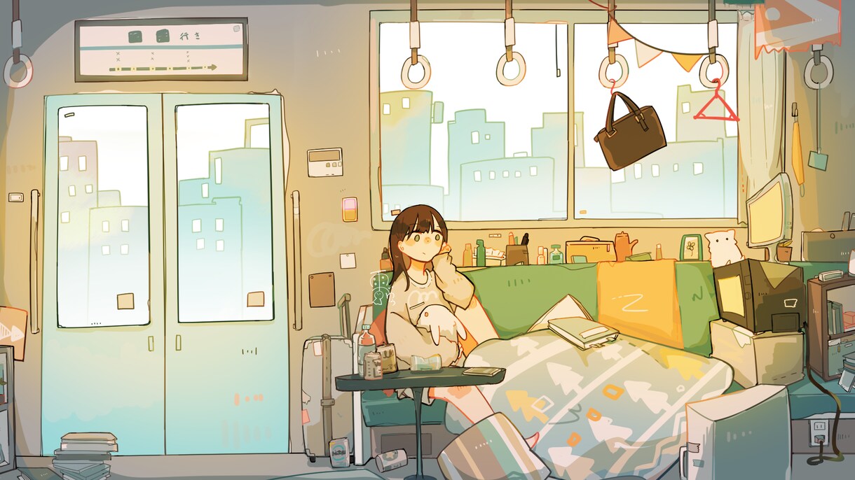 ゆるめの1枚絵(ループアニメ可)お描きします キャラよりも雰囲気重視の方におすすめです。 イメージ9