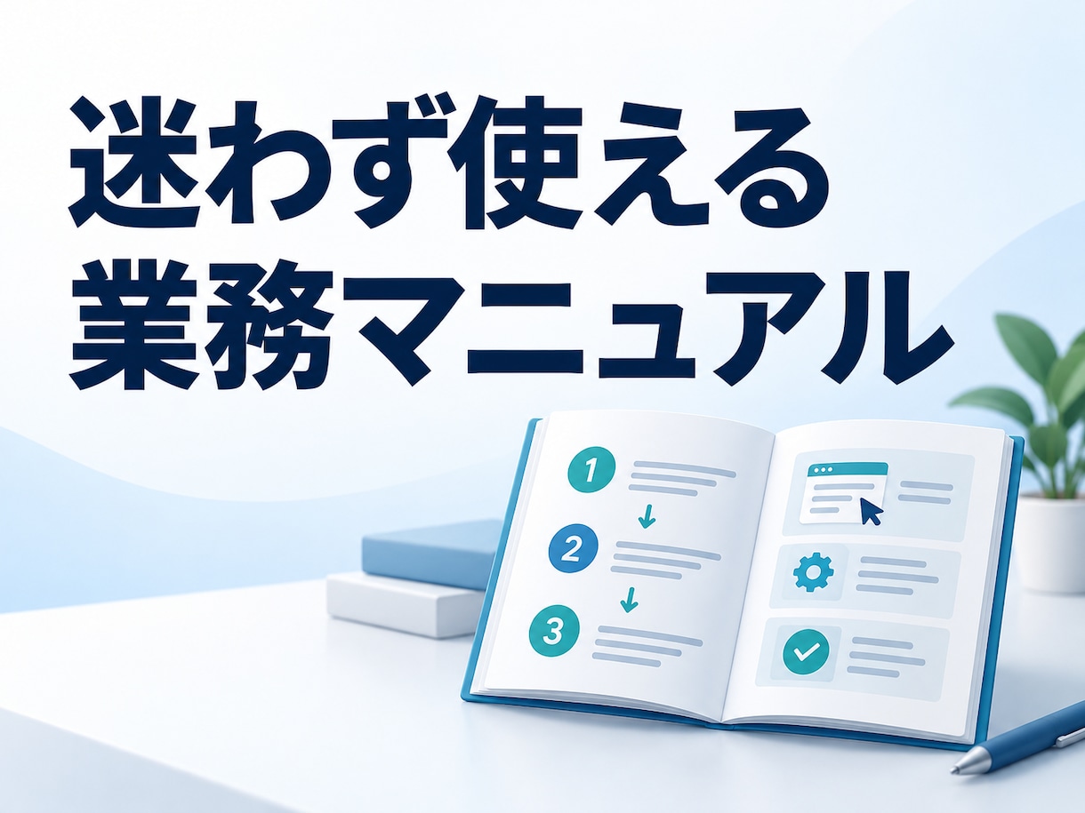 AIを活用し業務マニュアル10頁を作ります 支給資料から、手順と確認点がわかるWordに イメージ1