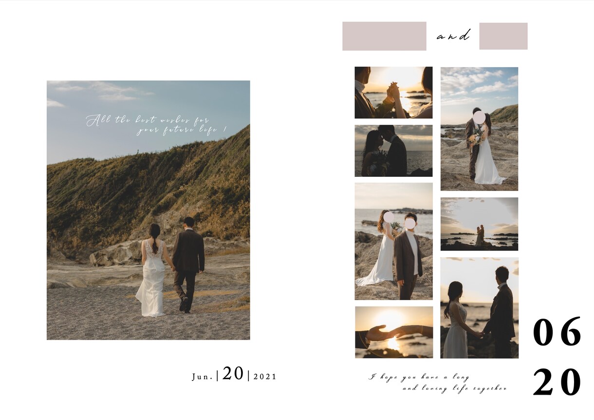 おしゃれな【結婚式プロフィールブック】作れます インスタでバズったアイテム‼︎再現可能テンプレートのお渡し イメージ2