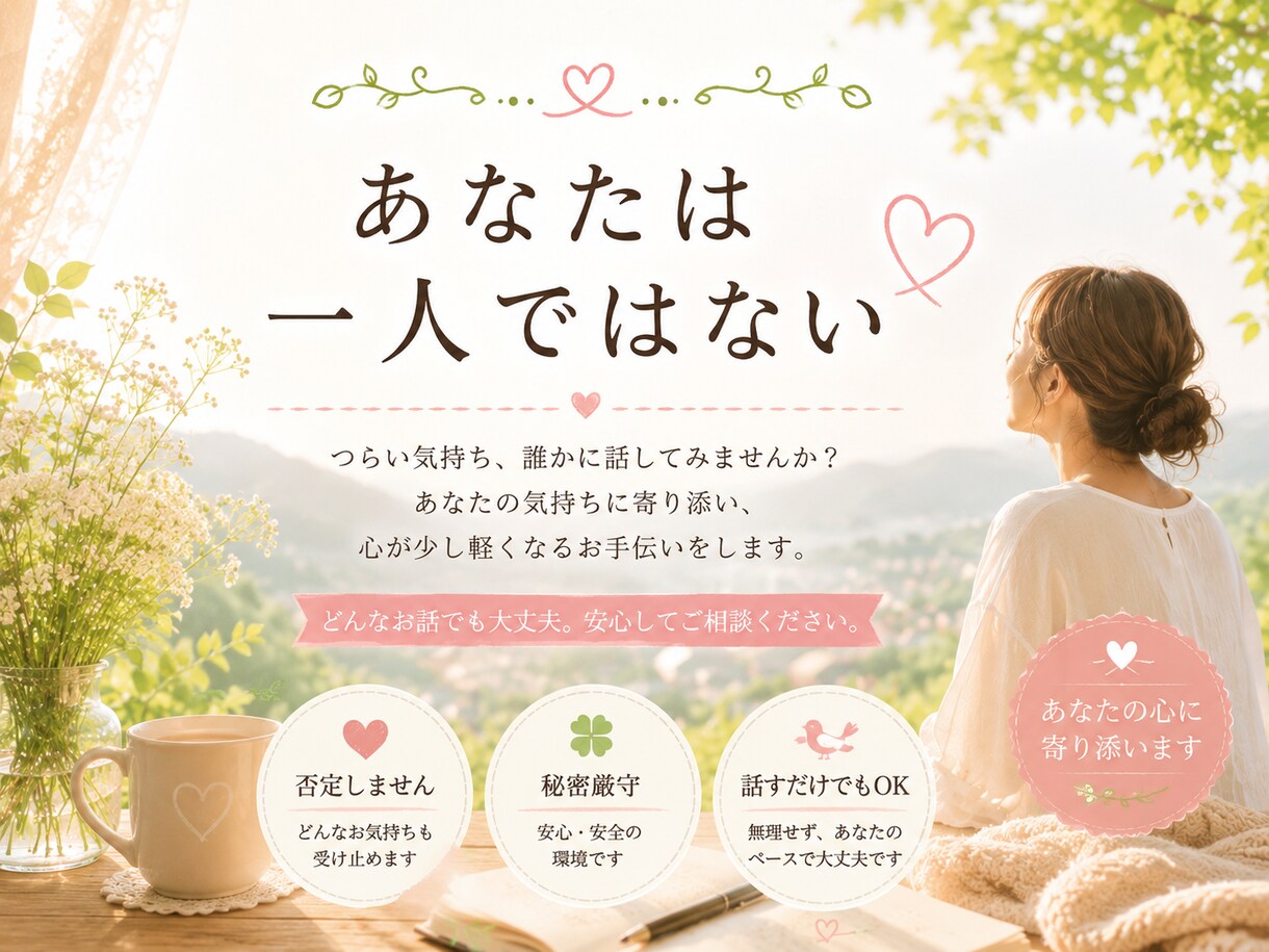 宮さん｜中高年のお悩みに真心で寄り添います 一人で抱え込まないで！あなたの気持ちに、真心で寄り添います イメージ4