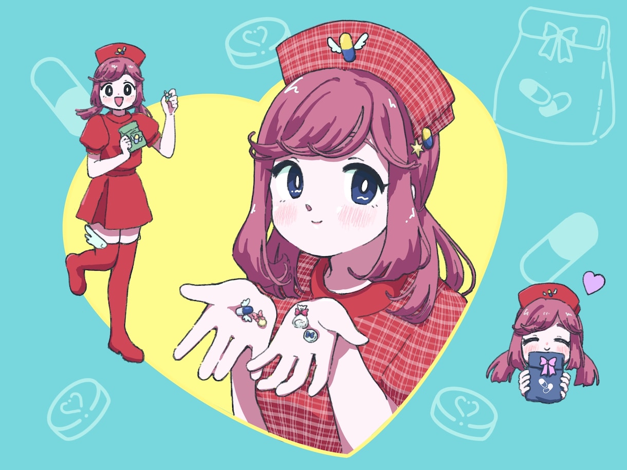 女の子のキャライラストを作成します ちょっと不思議な世界観の女の子を動画やアイコンに イメージ2