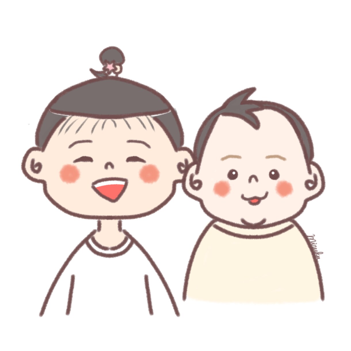 アイコンにも使えるゆるっとイラストをお届けします 愛犬や家族をイラストにすることができます！ イメージ4
