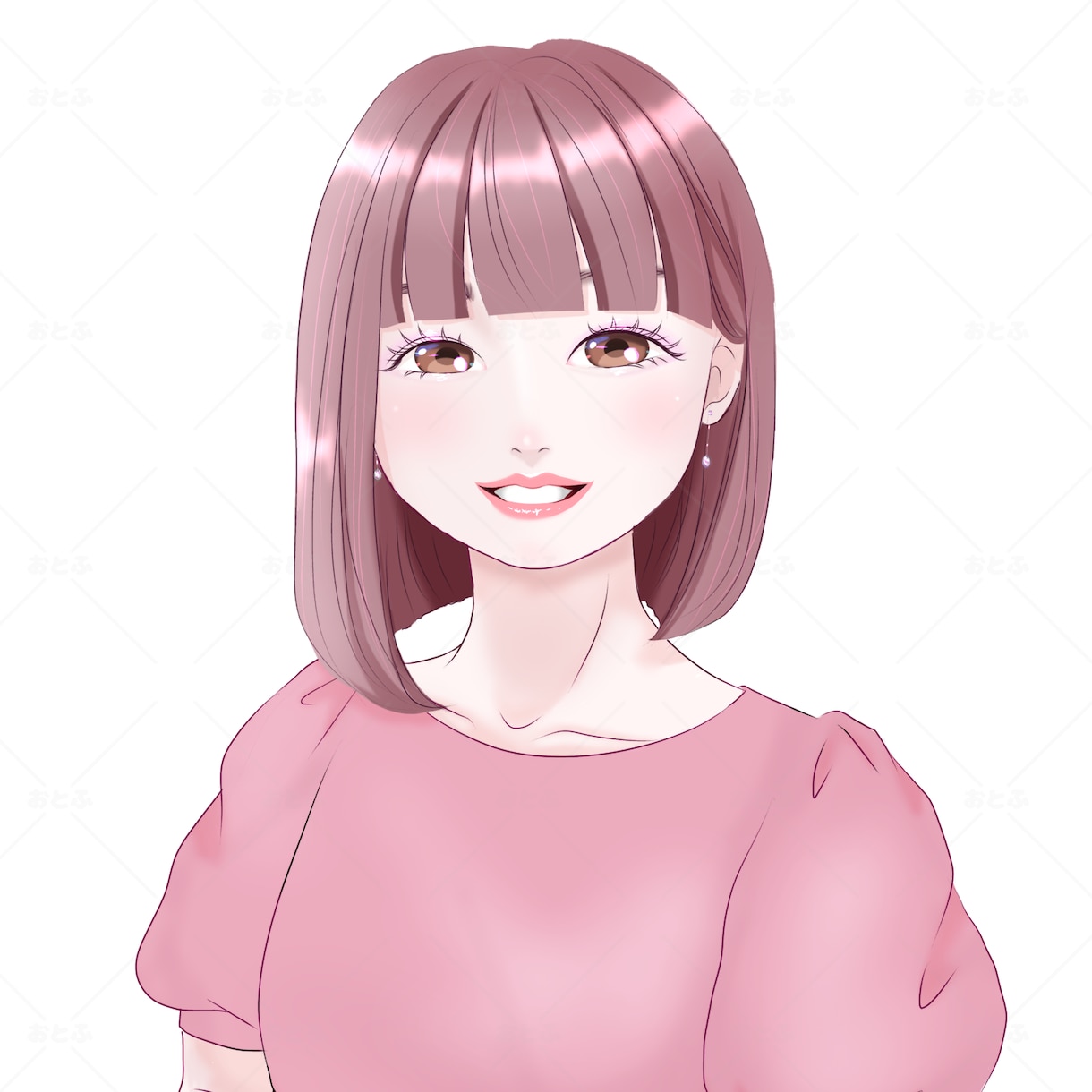 アニメ風で好印象♡オシャレ可愛い似顔絵描きます 商用可、ラフ修正無制限！！アイコンやプレゼントにもgood イメージ8
