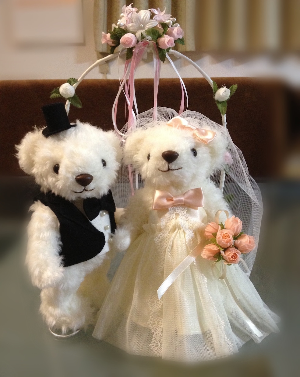 ウエディングベア/リングピローの裁縫代行します ご友人のご結婚祝いに、ご自身の結婚式のウエルカムベアとして イメージ5