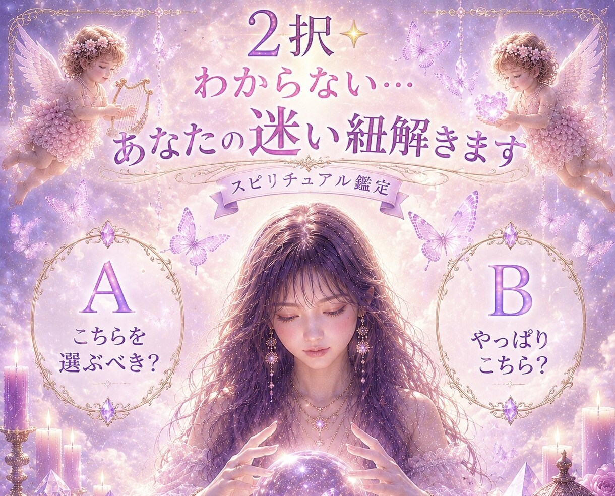 ２択⭐️わからない…あなたの迷い紐解きます A?B?存在意識からの本音⭐️進みやすい流れでお伝え☘️ イメージ1