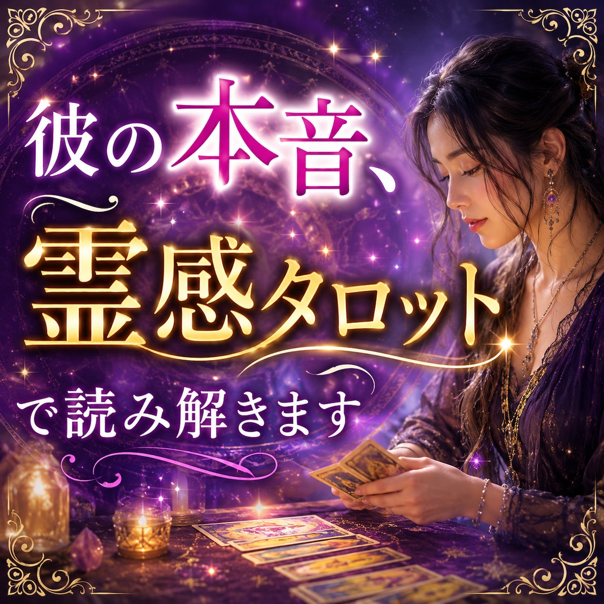 鑑定歴40年の鑑定士があなたの恋の行方を占います 霊感タロット・九星氣学を駆使して恋愛成就に導きます イメージ1
