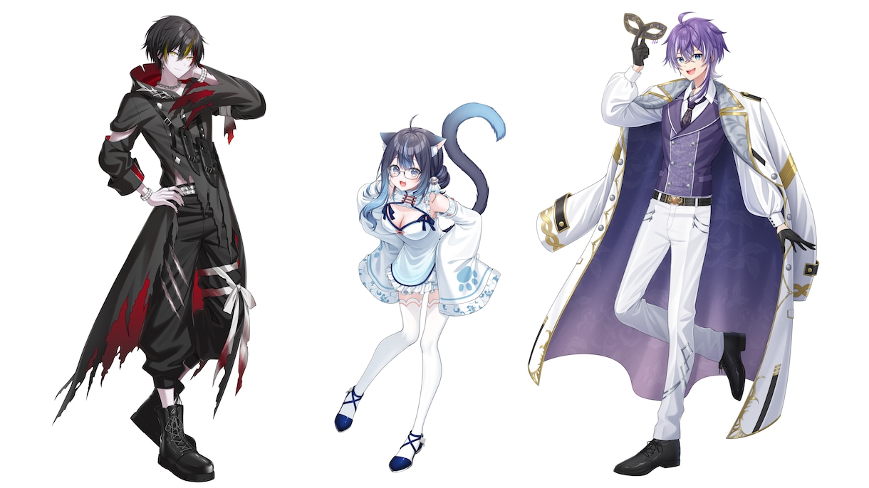 TRPG・動画・IRIAMなど立ち絵作成します 企業実績有！かっこいい・かわいい立ち絵制作します！ イメージ4