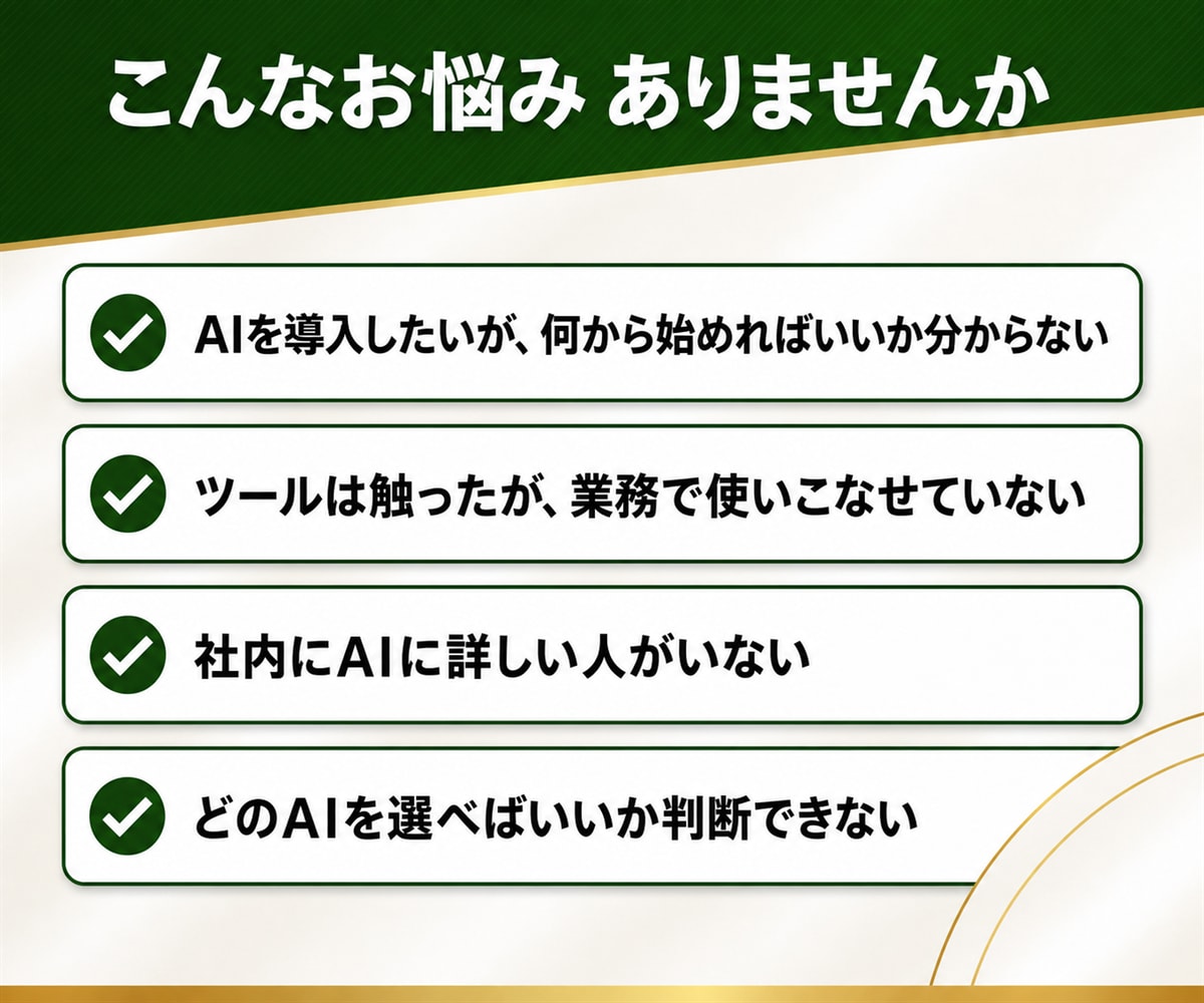 AI活用の始め方や進め方の相談にのります 何から始めるか、どのAIを使うかを一緒に整理します イメージ2