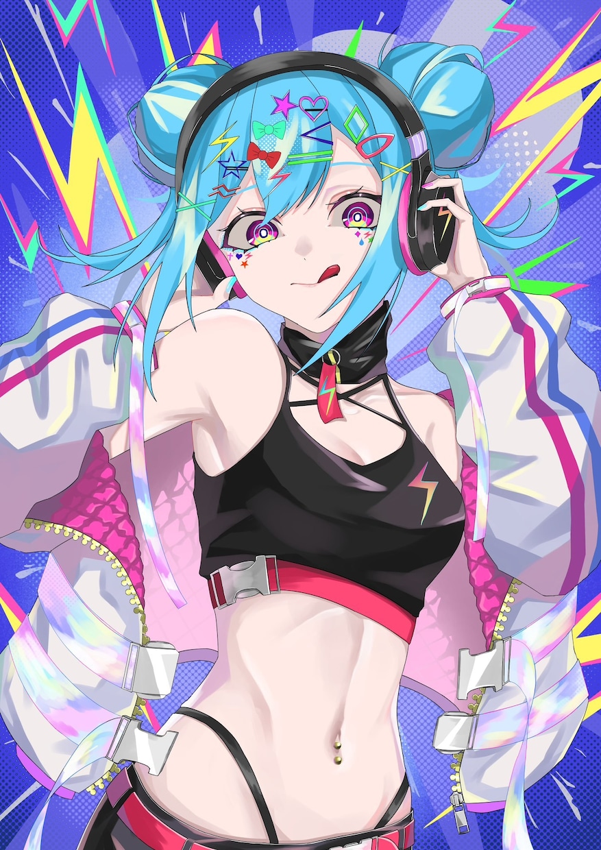MV・Vtuber・SNS向けイラストを描きます 強い色彩表現で記憶に残る女の子イラストを制作します イメージ6