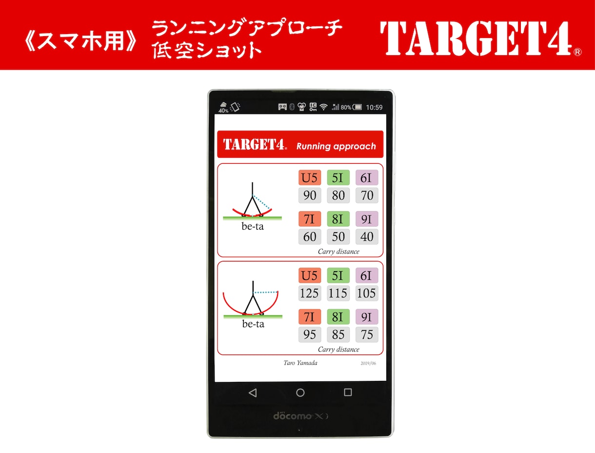 ゴルフ ランニングアプローチの距離感を安定させます 【スマホ専用】「TARGET4」をお試しください イメージ1