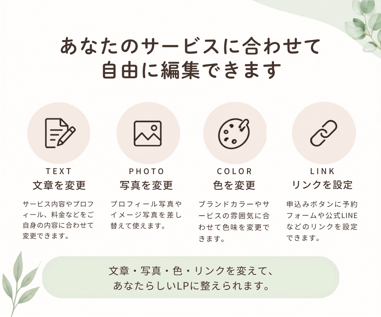 文章や写真の変更だけ。スマホ版LPが簡単に作れます カウンセラー・コーチなど個人サービス向け｜Canva編集可能 イメージ3