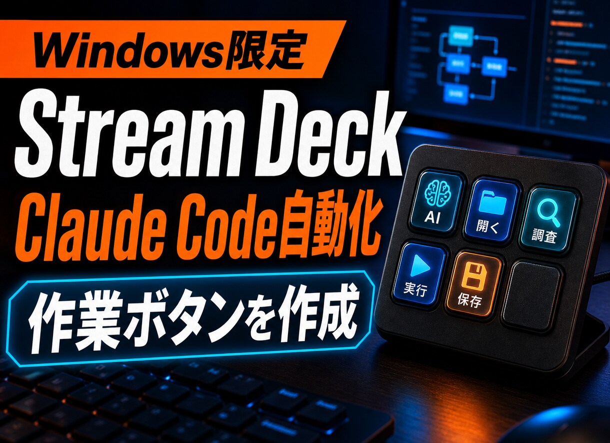 WindowsでStream Deckを自動化ます 作業ボタン・ショートカット・AIアクションを一緒に作ります イメージ2