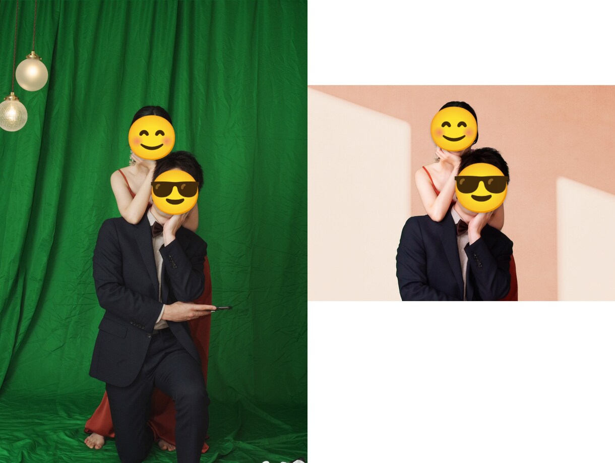 結婚式場の写真をお海外ウェディング風に作ります 2ショット写真をおしゃれな海外風ウェディングに加工します イメージ7