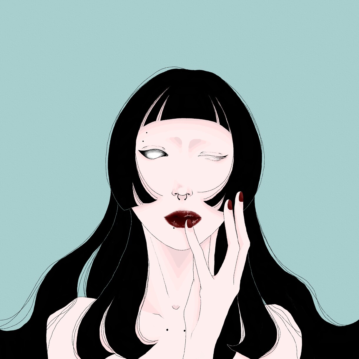 シックで個性的な可愛い女の子のイラストを描きます アイコンからイラストなど幅広くお受けしております！ イメージ4