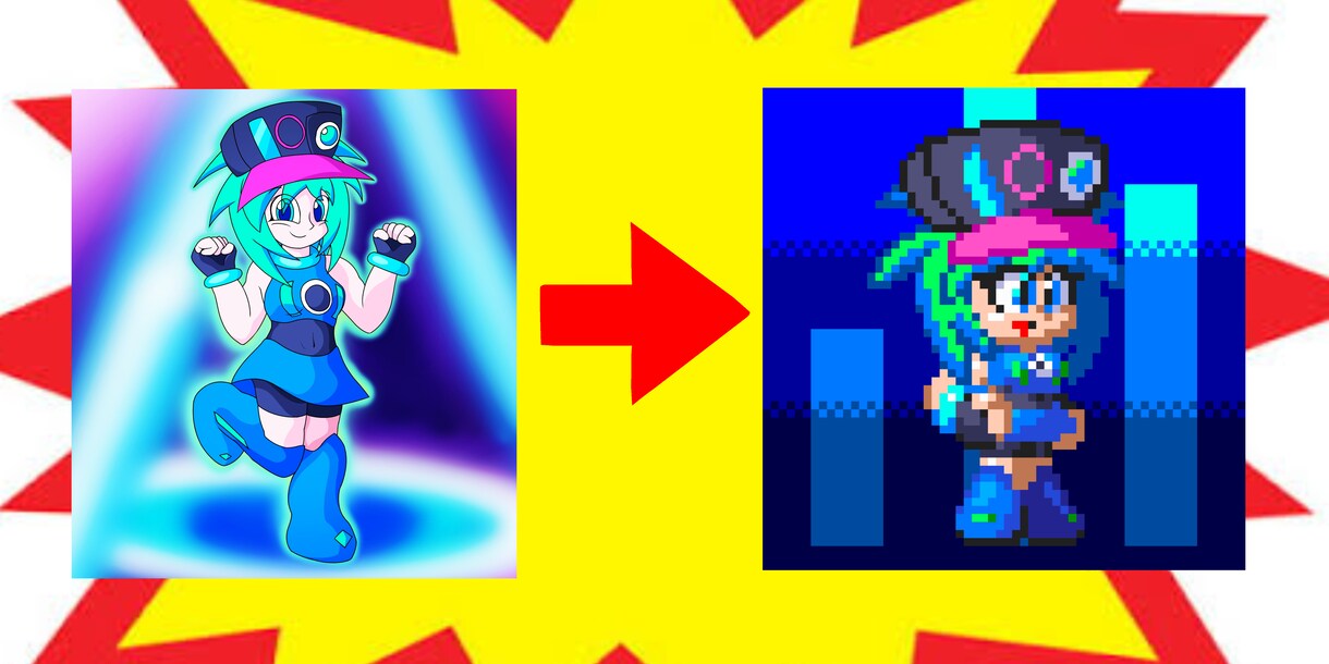 ソニック風のドット絵作ります ☆★世界に一つだけのオリジナルアイコン作りませんか★☆ イメージ4