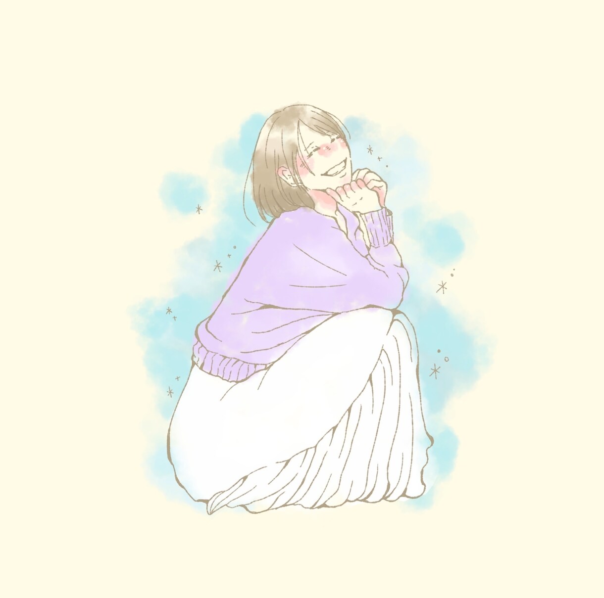 商用◎ふんわり絵本のような似顔絵アイコンを描きます お写真、イメージを元にアイコンを描きます！商用利用可能です！ イメージ4