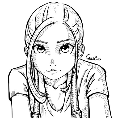 モノクロで可愛くカッコよく描きます 似顔絵、キャラ、贈り物など単色で描きます。色はご相談ください イメージ2