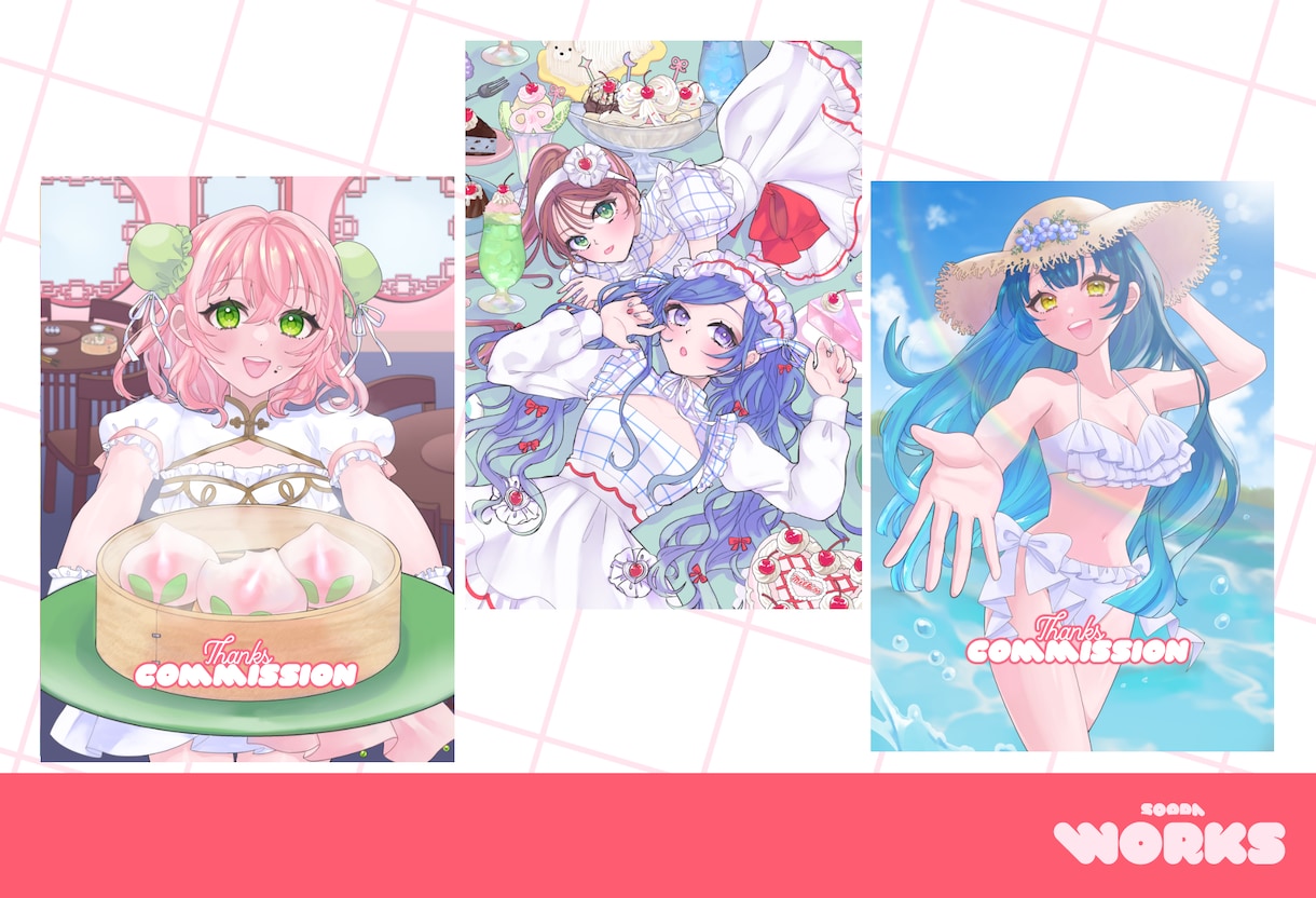 かわいい立ち絵・一枚絵イラスト描きます キービジュアルや歌ってみた、漫画も対応可能！ イメージ8