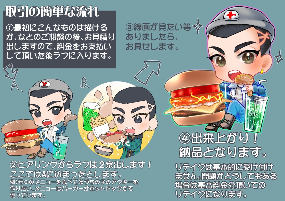 オリジナルミニマムイラスト描きます ペット等も可！アクキーやグッズの相談も受付てます！ イメージ2