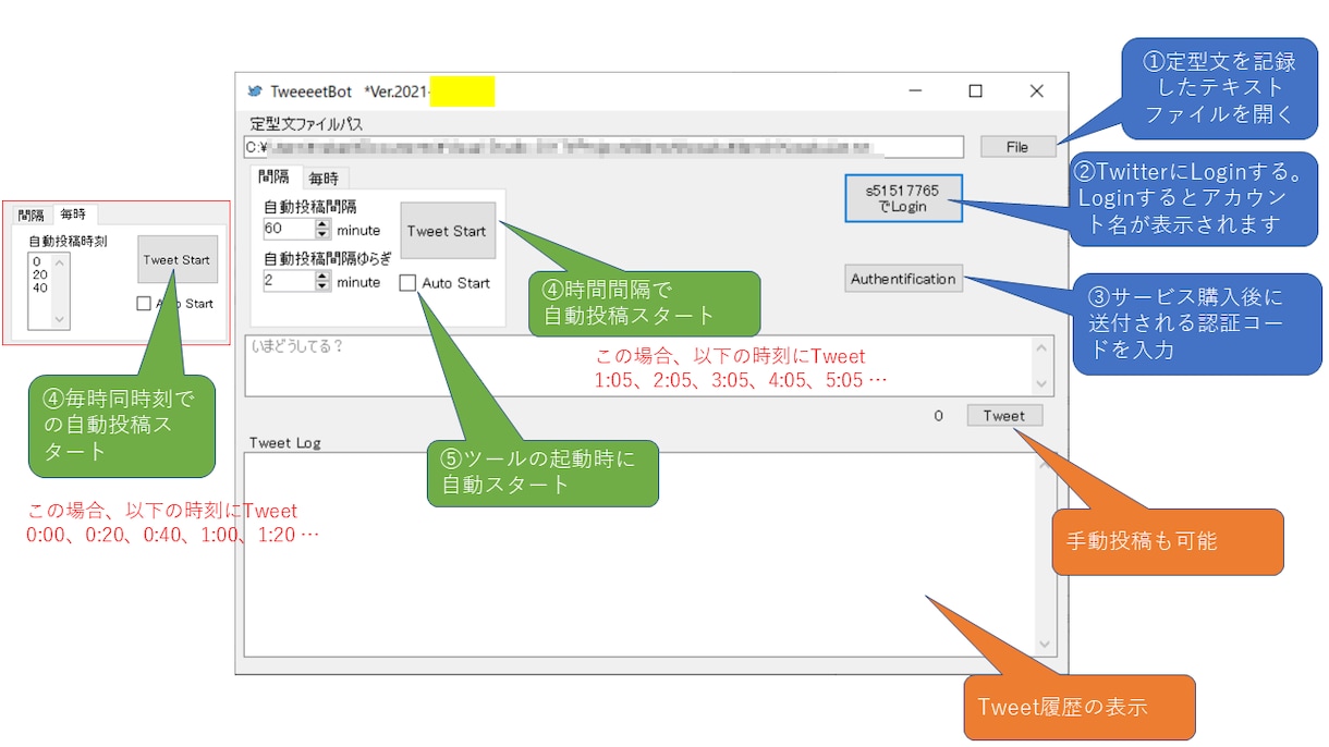 ツイッターボットプログラムを提供します Windowsで動作可能なTwitter Botツールです イメージ4