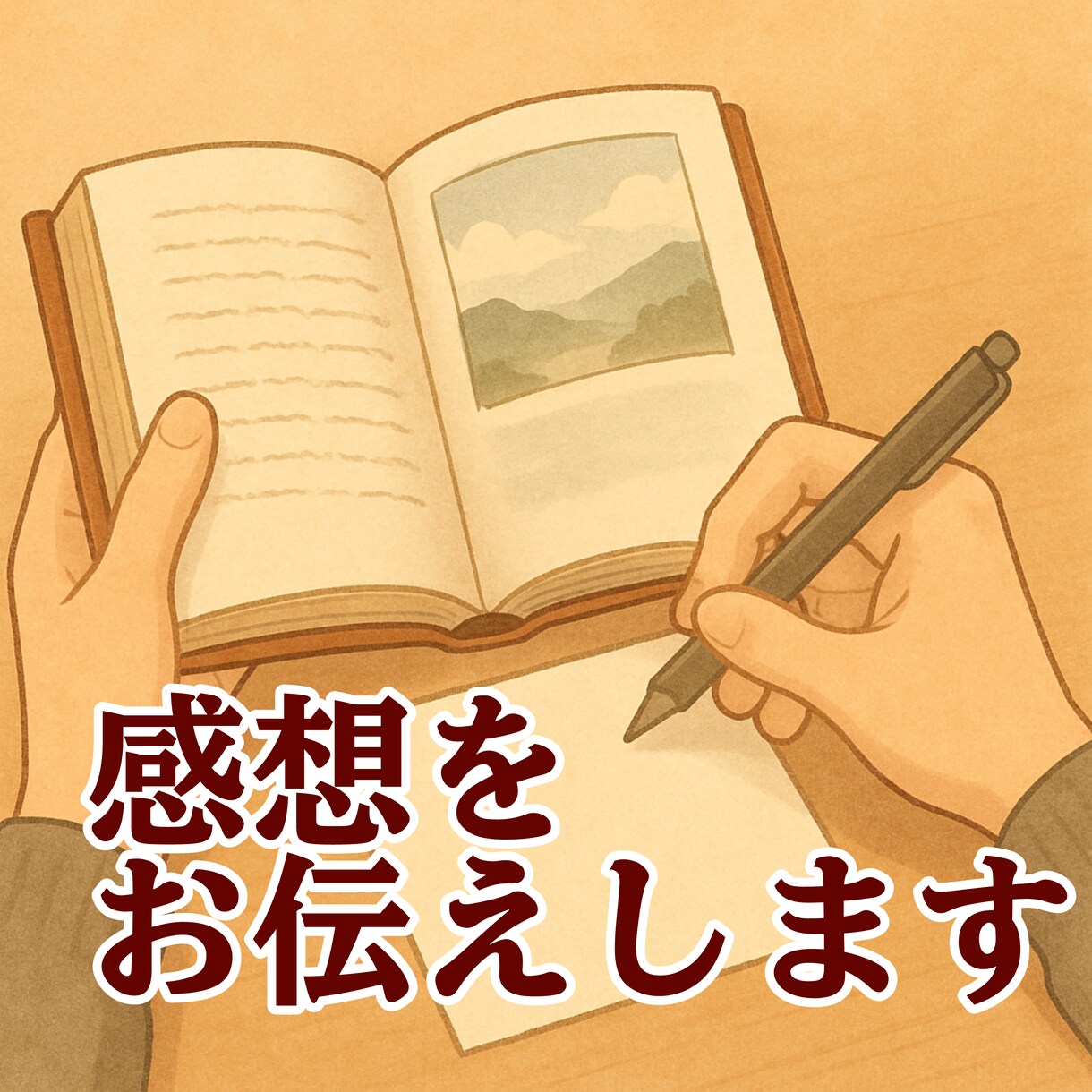 あなたの作品の感想をお伝えします あなたが想いを込めた作品への感想を一読者目線でお伝えします。 イメージ1