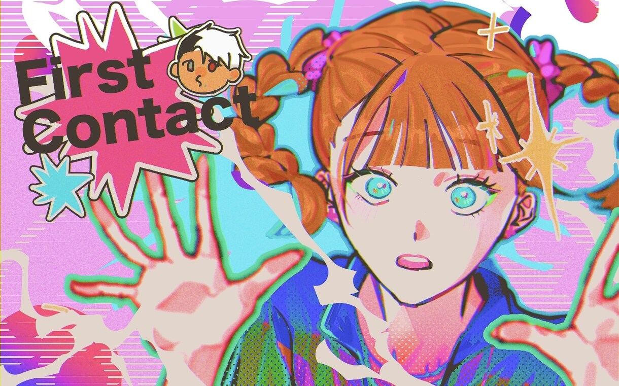 6500円～動画サムネイルイラストなどお描きします 動画用や宣伝用のためのキャラクターメインの一枚絵！ イメージ1